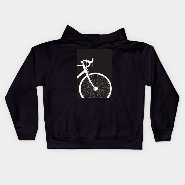 White Bike Kids Hoodie by maxcode